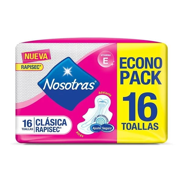 Nosotras Toallas Femeninas Clásicas Rapisec (16 Unidades) alt