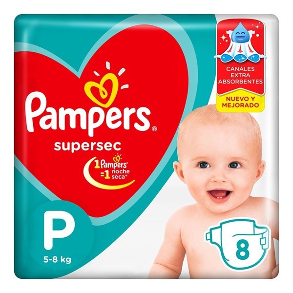 Pampers Pañales Supersec Pequeño 8 Unidades #1