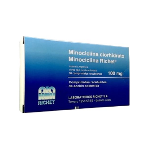 Laboratorios Richet Minociclina Richet Minociclina 100 Mg x 30 Comp #1