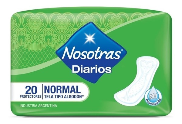 Nosotras Normal Tela Tipo Algodón Protector Diario X20 U Unico #1