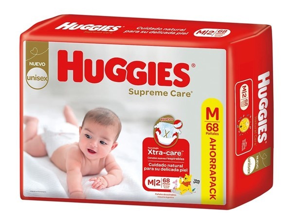 Huggies Pañales Supreme Care m (68 Unidades)