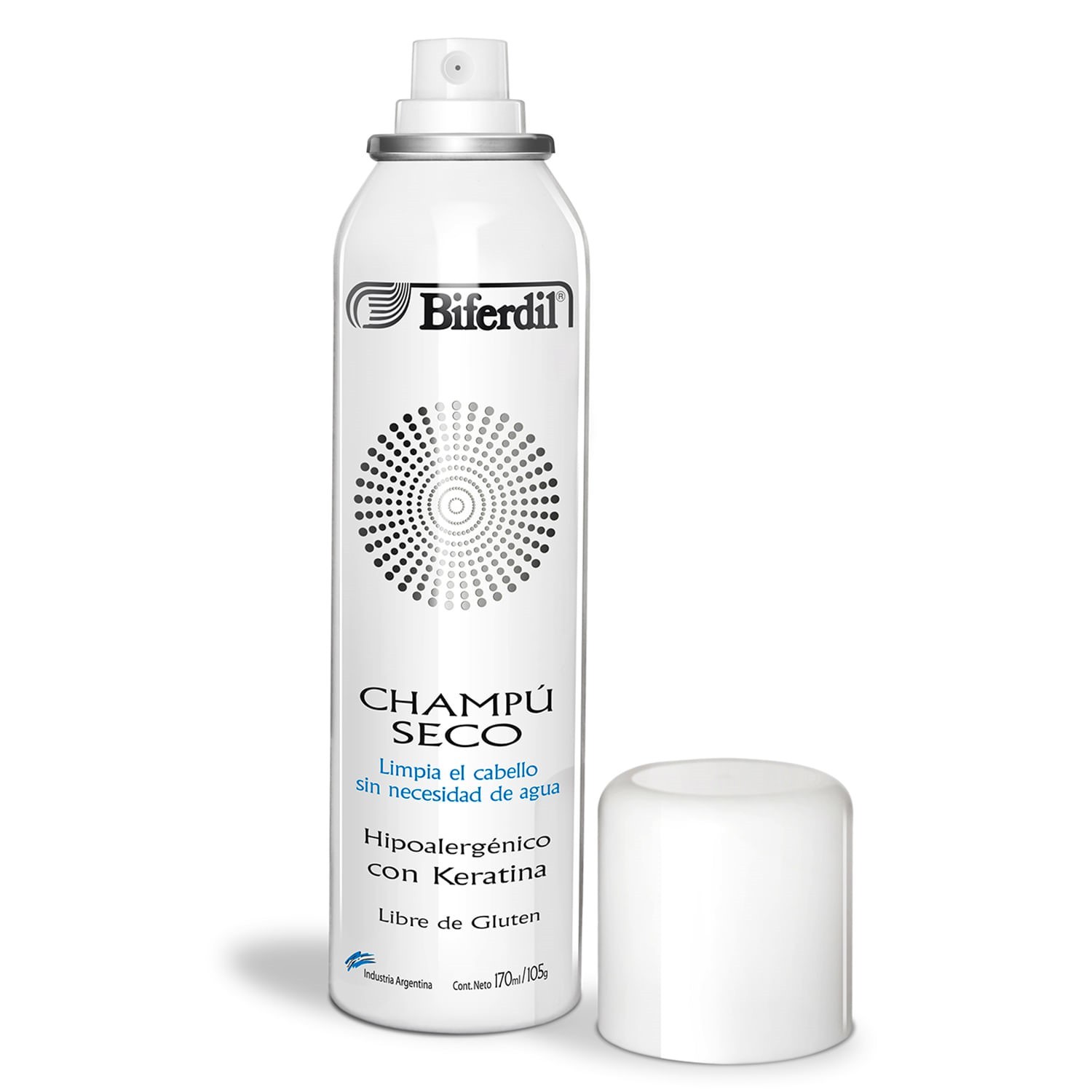 Shampoo Seco Hipoalergenico En Aerosol 170 Ml, Biferdil Cuidado capilar