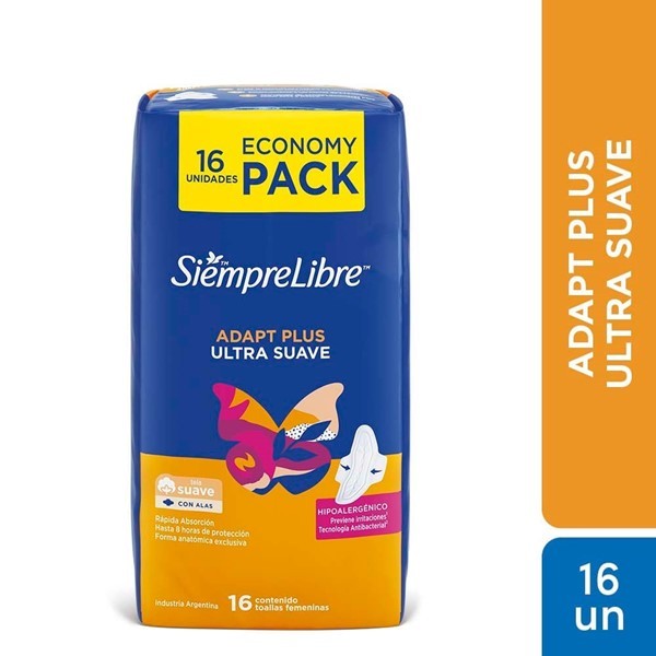 Toallita Femenina Siempre Libre Fit Adapt 16u #1