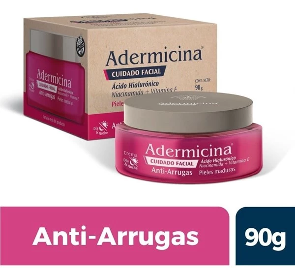 Adermicina Crema Facial Anti-Arrugas Acido Hialurónico 90 g