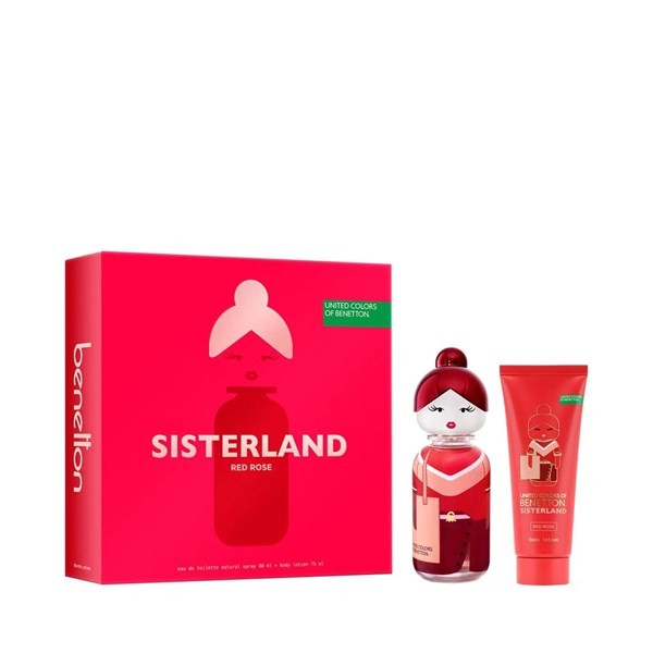 Cofre Sisterland Red Rose Edt Benetton 80 ml + Body Lotion #1