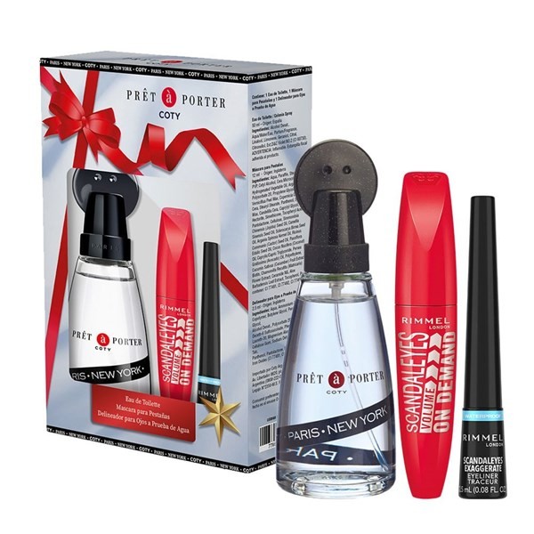 Pret a Porter Set Natural Spray Vaporisateur + Mascara Scandaleyes + Delineador Glam Eyes #1