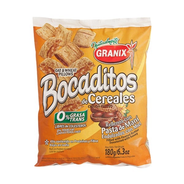 Bocaditos Granix Cereal Rellenos De Pasta De Maní 180 G. #1