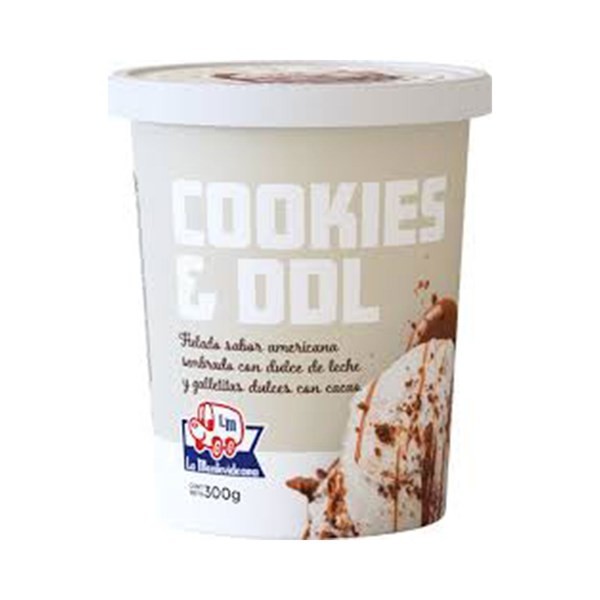 Helado Cookie La Montevideana Con Dulce De Leche En Pote 300 Grs #1