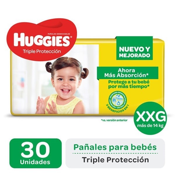Huggies Pañales Triple Proteccón Talle XXG x 30 Unidades #1