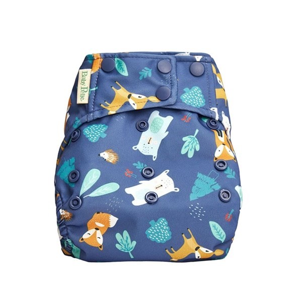 Pañal de Tela Baby Pelle Con Broches Animales Azules Multitalle Talle Multitalle