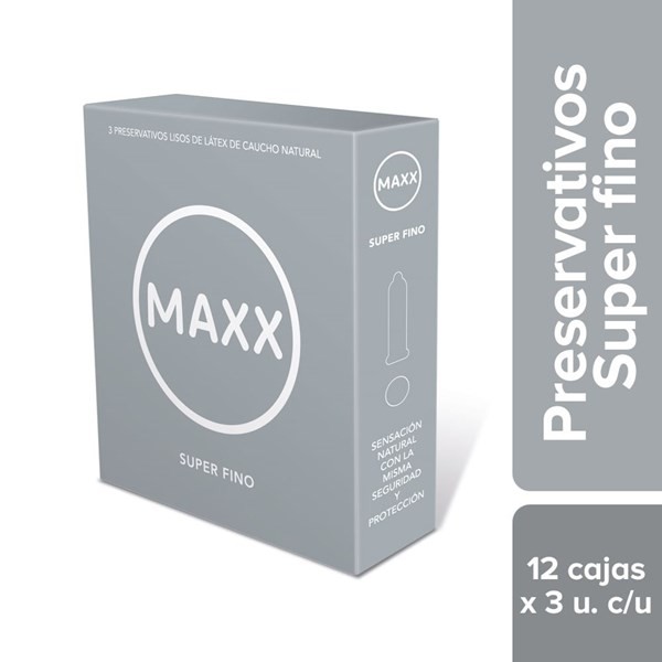 Maxx Preservativos Super Fino (12 Cajas de 3 Unidades C/U) #1
