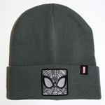Spiderman Gorro De Invierno Gris Infantil Con Parche #1
