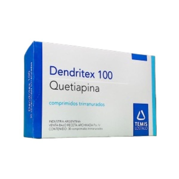 Temis Lostaló Dendritex 100 Mg Quetiapina x 30 Comp.Trirran #1