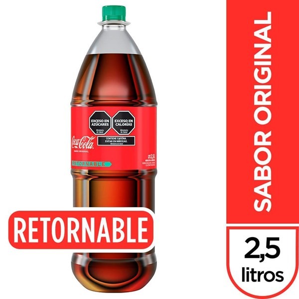 Gaseosa Coca Cola Sabor Original 2.5 L.