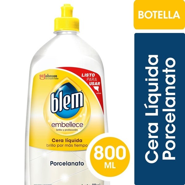 Cera Líquida Pisos Blem Porcelanato Incoloro Botella 800ml #1