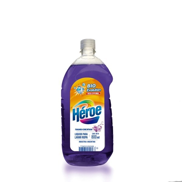 Jabón Líquido Para Ropa Héroe Botella 800 Cc. #1