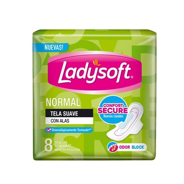 Toallas Femeninas Ladysoft Normal Con Alas Tela Suave X 8 U #1