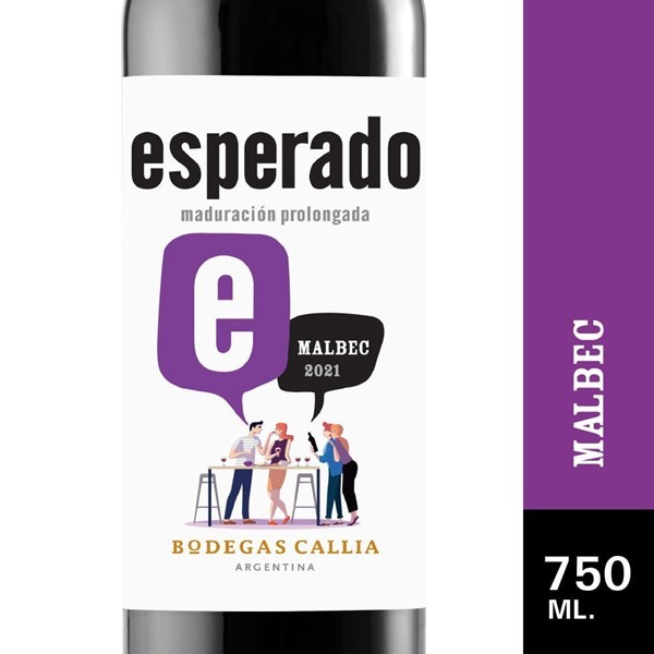 Vino Tinto Malbec Callia Esperado 750 Ml #1
