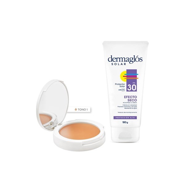 Dermaglos Kit Solar Facial Fps 30 + Corporal Efecto Seco Fps 30 tamaño 2 Unid #1
