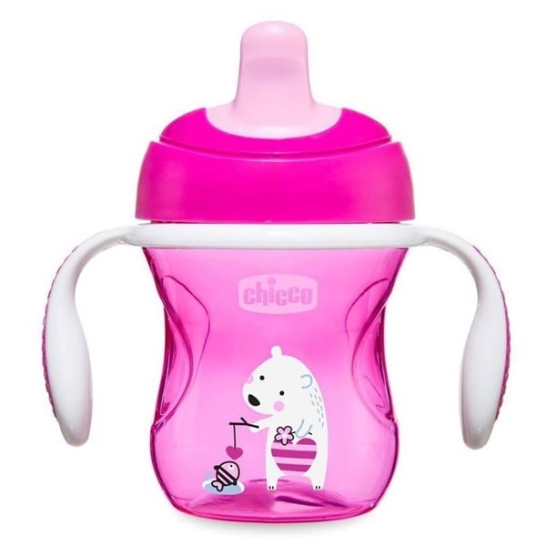 Chicco Vaso Training Nena 2 en 1 antigoteo Flujo Libre 200 ml