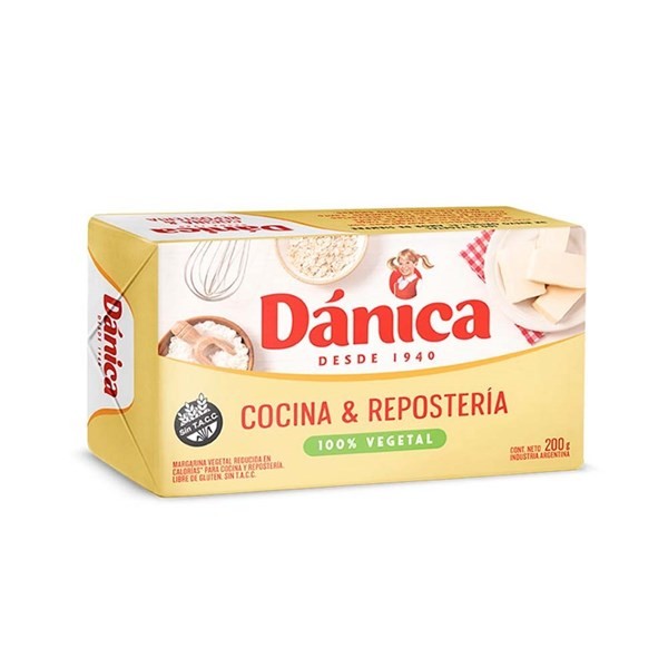 Margarina Vegetal Cocina & Reposteria Danica 200 G #1
