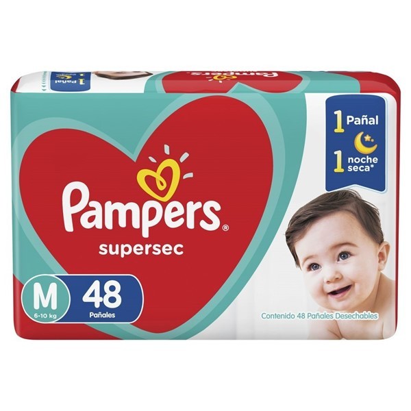 Pampers Pañales Supersec M 48 alt