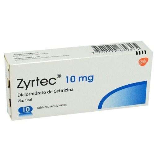 Zyrtec | 10 Comprimidos | Diclorhidrato de cetirizina #1