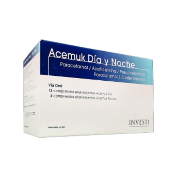 Siegfried Acemuk Día Y Noche Paracetamol + Asoc. x 16 Comp Efervescentes #1