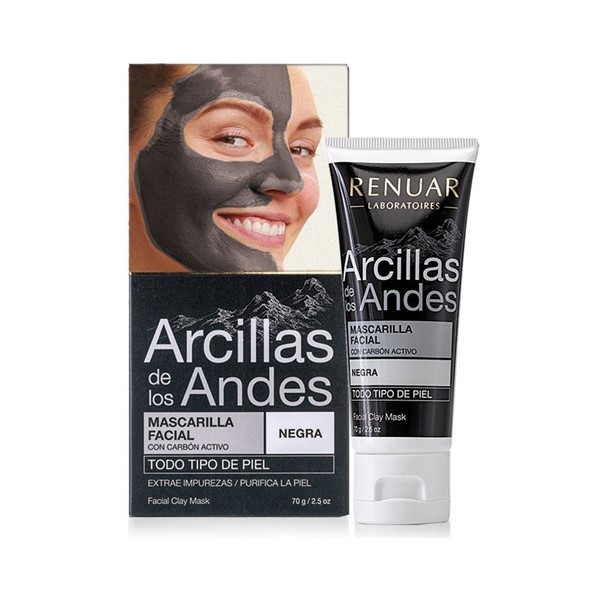 Mascarilla Facial Renuar Arcillas de Los Andes Negra x 70 gr