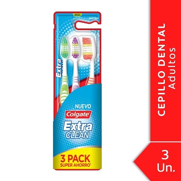 Cepillo Dental Colgate Extra Clean - Pack X 3u #1