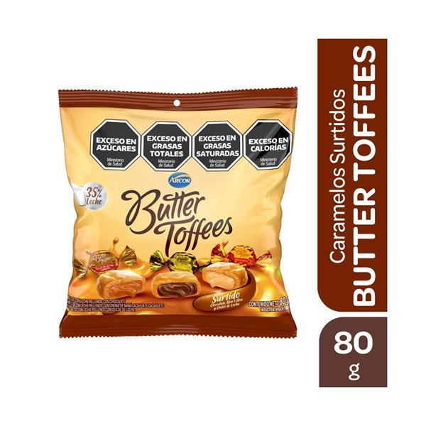 Butter Toffees Caramelos Delicias Arcor de Menta Y Chocolate 80 grs #1