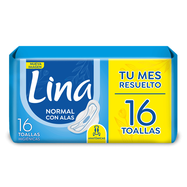 Lina Toalla Normal Con Alas - 16 Unidades alt