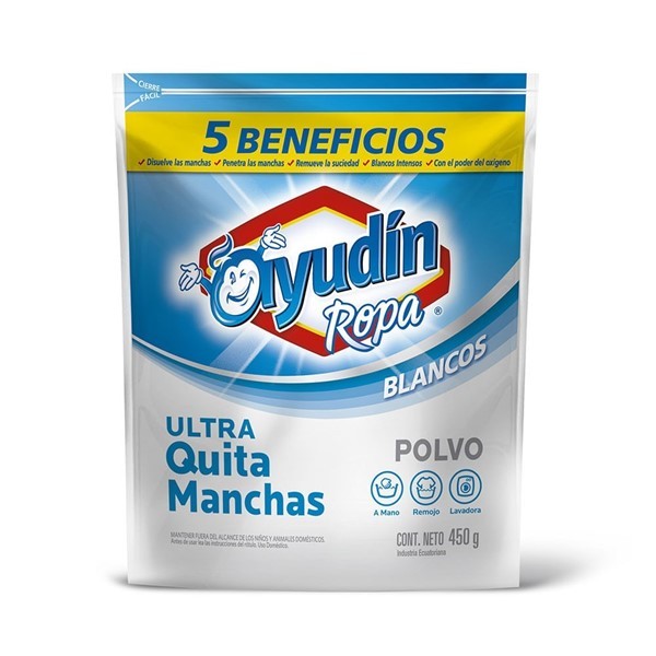 Quitamanchas Ayudin Ropa En Polvo Blancos 450 Gr alt