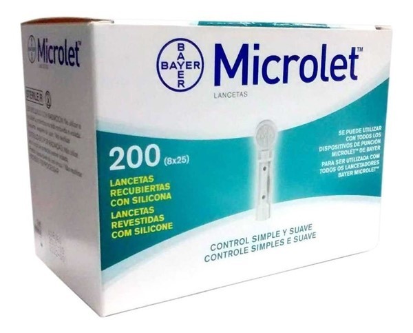 Microlet Bayer Lancetas Para Punzador 200 U