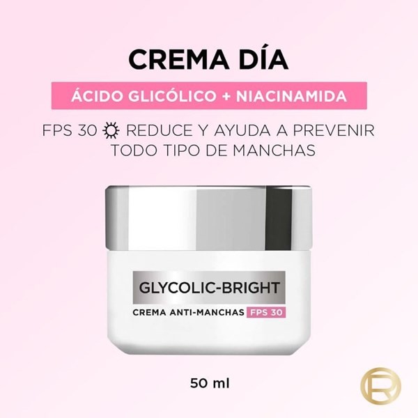 Crema Día Anti Manchas FPS 30 Glycolic Bright 50ml Loreal París alt