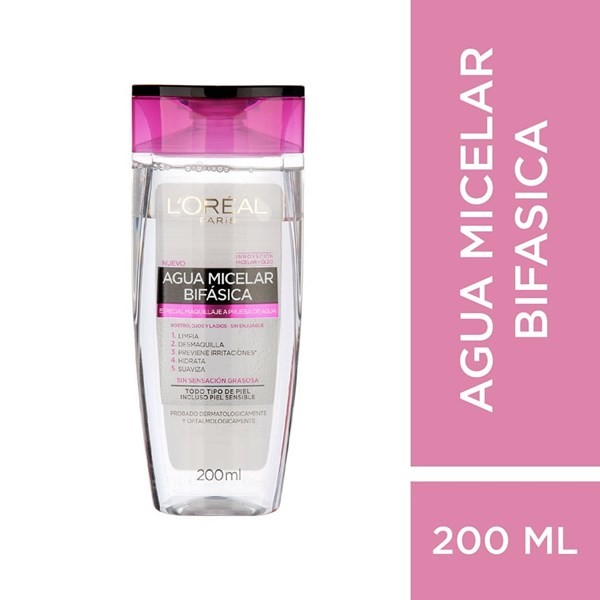 Agua Micelar Bifásica Loreal París Hidra Total 5 x 200ml
