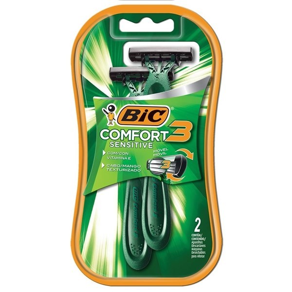 Bic Maquina de Afeitar Comfort 3 Action Sensitive x 2U #1
