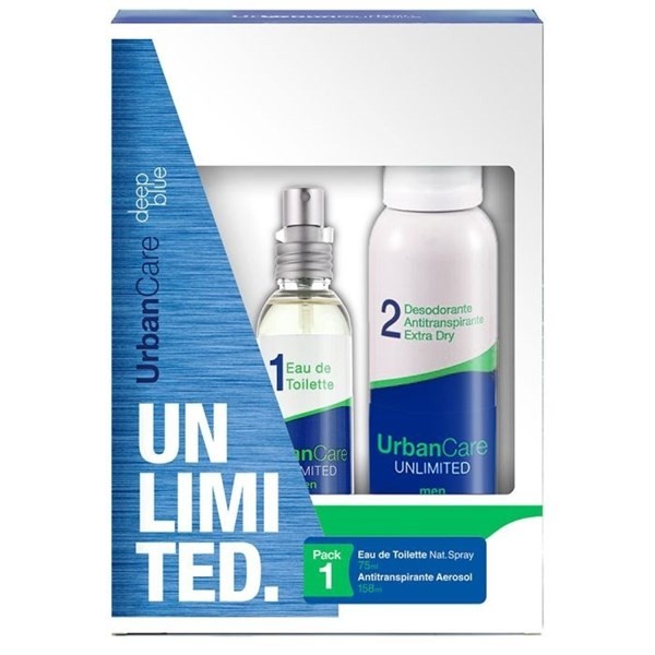Perfume Urban Care Pack Unlimited Deep Blue Edt 75 Ml + Desodorante 150 Ml #1