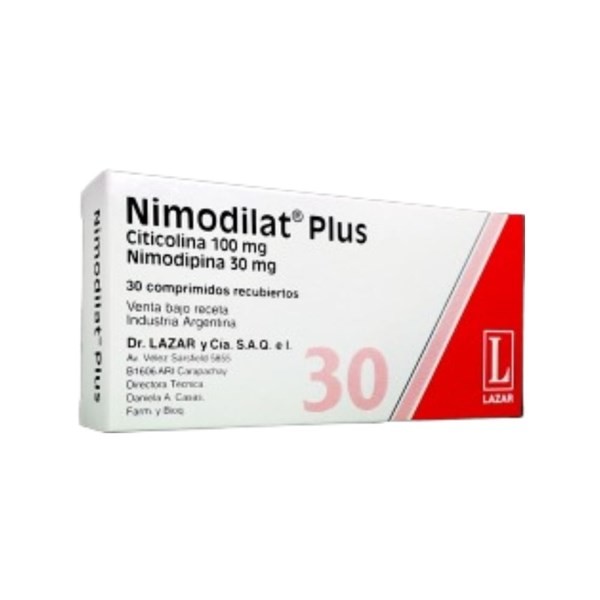 Lazar Nimodilat Plus Nimodipina + Citicolina x 30 Comp Recubiertos #1