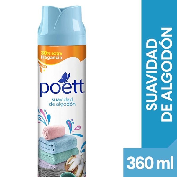 Desodorante De Ambiente Poett Suavidad De Algodón 360 Ml #1