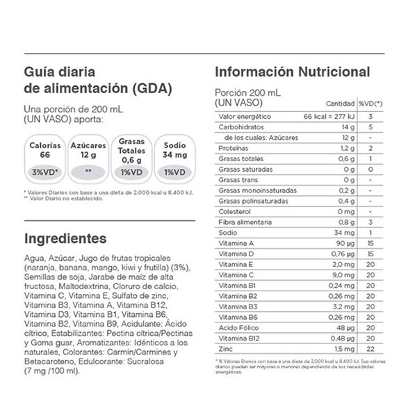 Jugo Ades Soja Frutas Tropicales 1 Lt alt