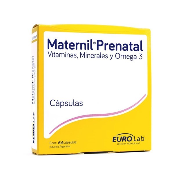 Maternil Suplemento Dietario Prenatal 64 cápsulas #1