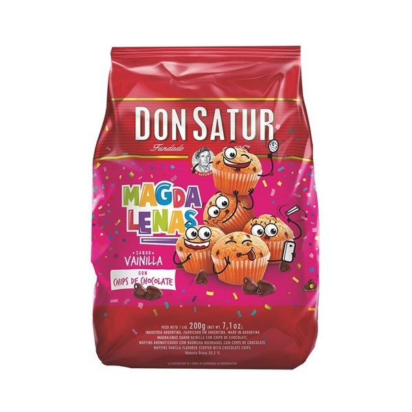 Magdalenas Con Chips De Chocolate Don Satur 200 Gr #1