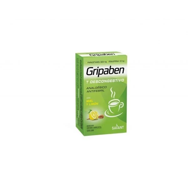 Té Descongestivo Gripaben Miel/limón 5 Sobres X 5gr.