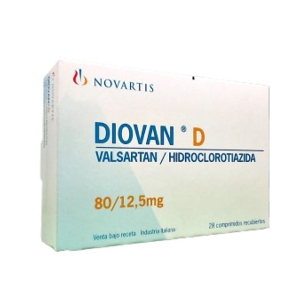 Siegfried Diovan D Valsartan + Hidroclorotiazida 80 / 12.5 Mg x 28 Comp Recubiertos #1