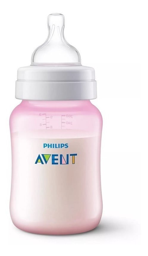 Avent Classic Rosa Mamadera Scf814/19 Anti Colic 260 ml