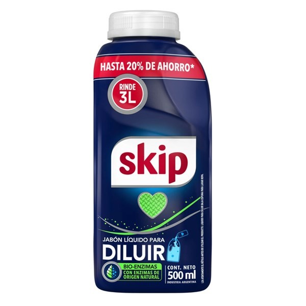 Jabón Líquido Para Ropa Skip Concentrado Bio Encimas 500 Cc. alt