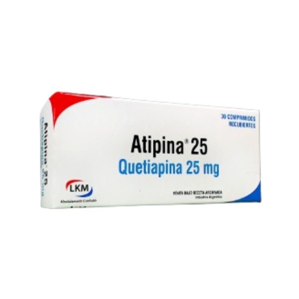 Megalabs Atipina 25 25 Mg Quetiapina x 30 Comp Recubiertos #1