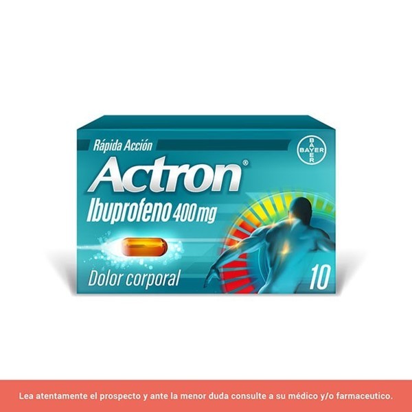 Bayer Actron Ibuprofeno 400mg Cápsulas Gelatina Blanda X 10 alt