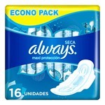 Toallas Femeninas Seca Con Alas 16 Unidades #1